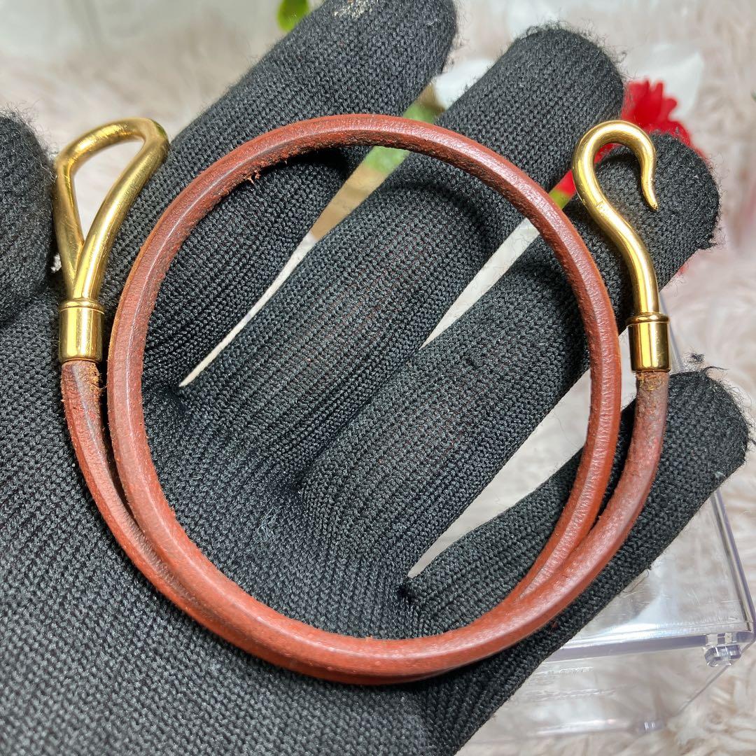 HERMES エルメス ジャンボ ブレスレット ダブル ゴールド チョーカー