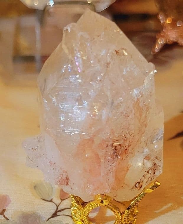 ！入手困難！！ヒマラヤ！超レア！虹キラキラピンクマニハール水晶原石