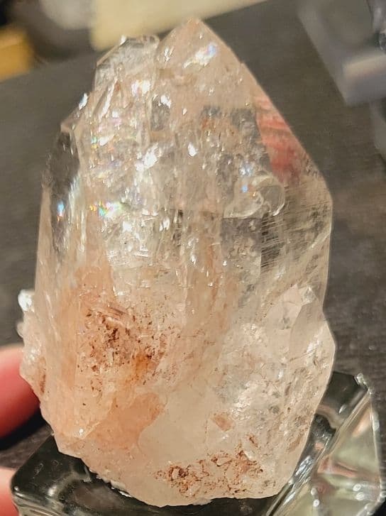 ！入手困難！！ヒマラヤ！超レア！虹キラキラピンクマニハール水晶原石