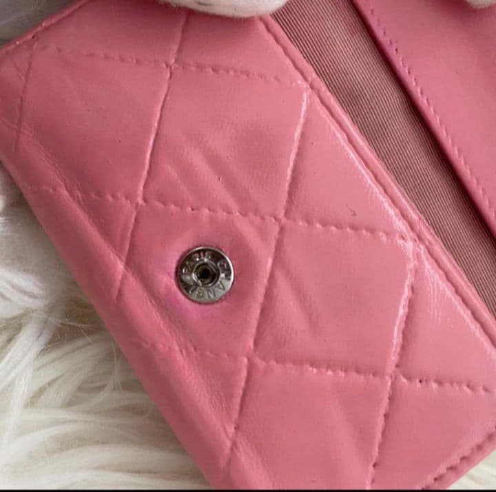 シャネル CHANEL カードケース キーケース マトラッセ ピンク ココマーク