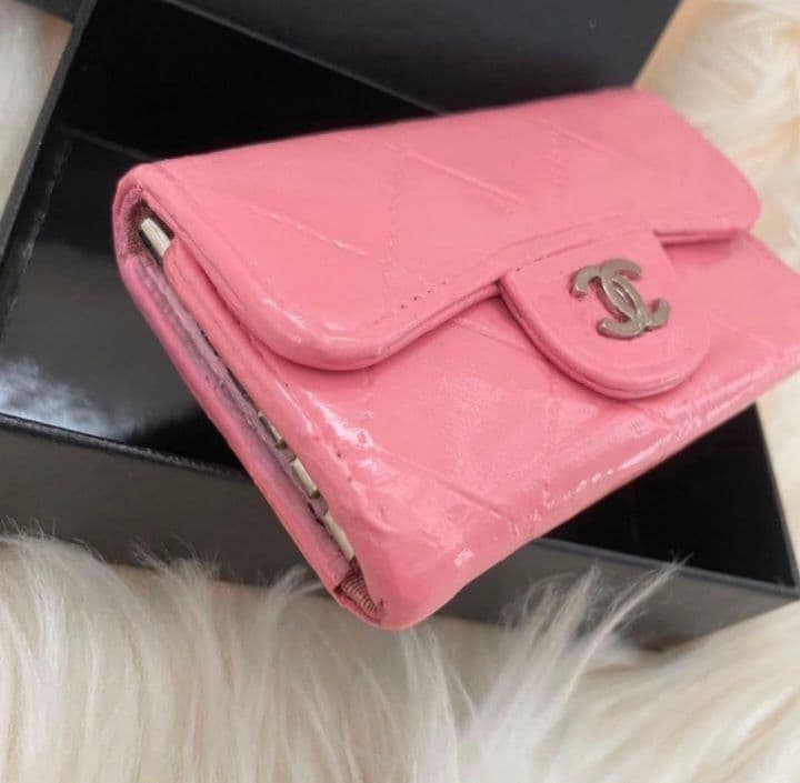 シャネル CHANEL カードケース キーケース マトラッセ ピンク ココマーク