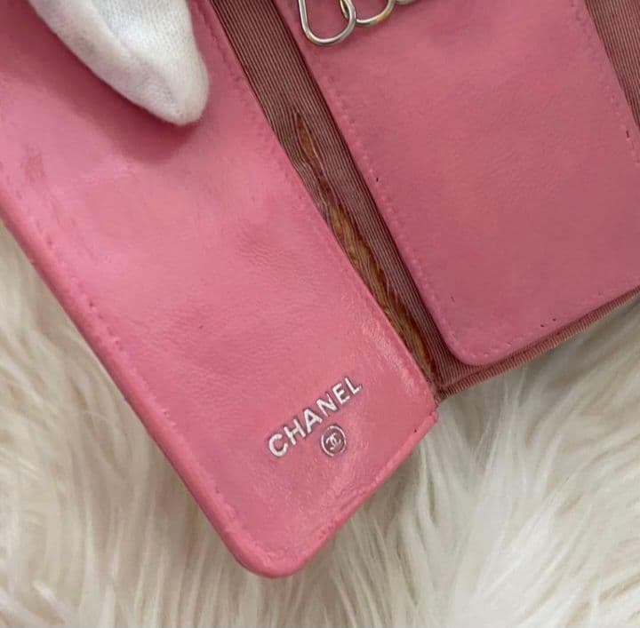 シャネル CHANEL カードケース キーケース マトラッセ ピンク ココマーク