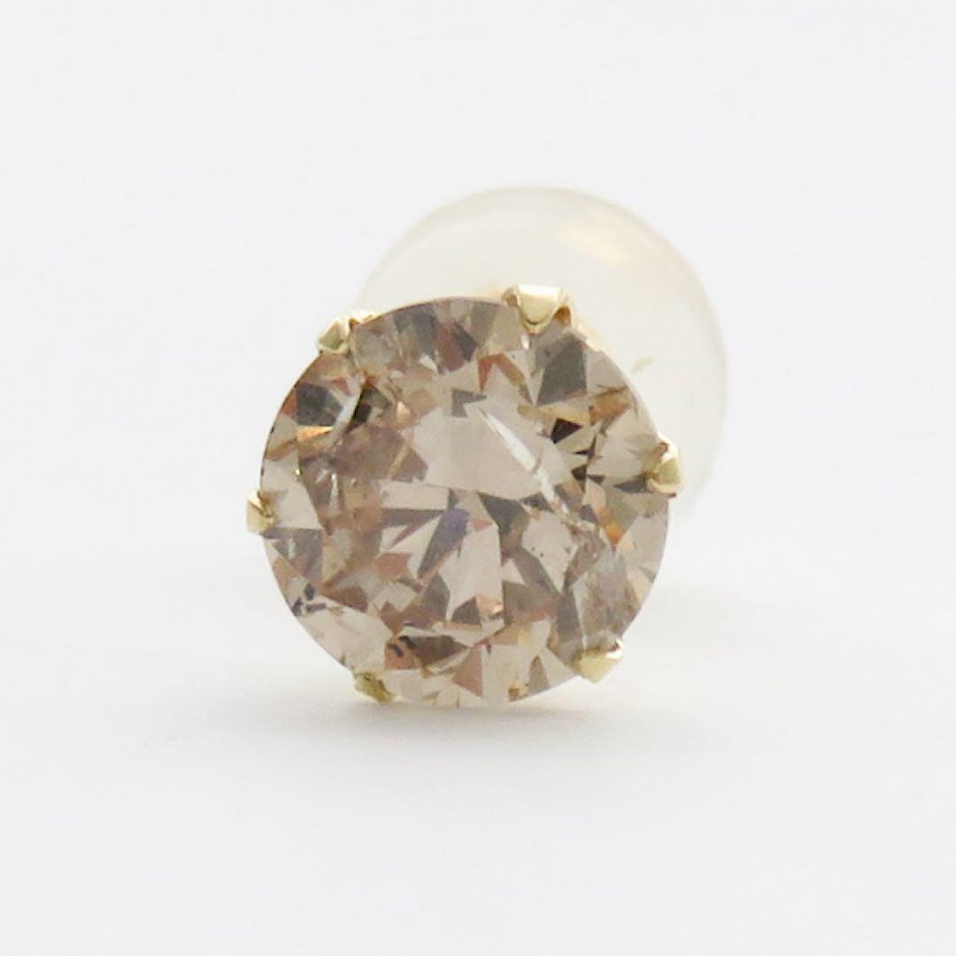 ゆ*う様 【本物保証】K18YG 天然ダイヤモンド 片耳ピアス｜0.586ct