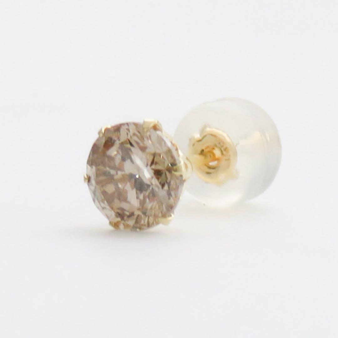 ゆ*う様 【本物保証】K18YG 天然ダイヤモンド 片耳ピアス｜0.586ct