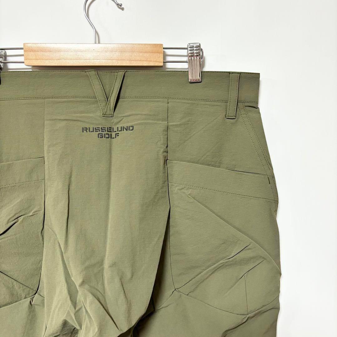 新品 ラッセルノ ゴルフ ストレッチ カーゴ ロングパンツ サファリ M 4
