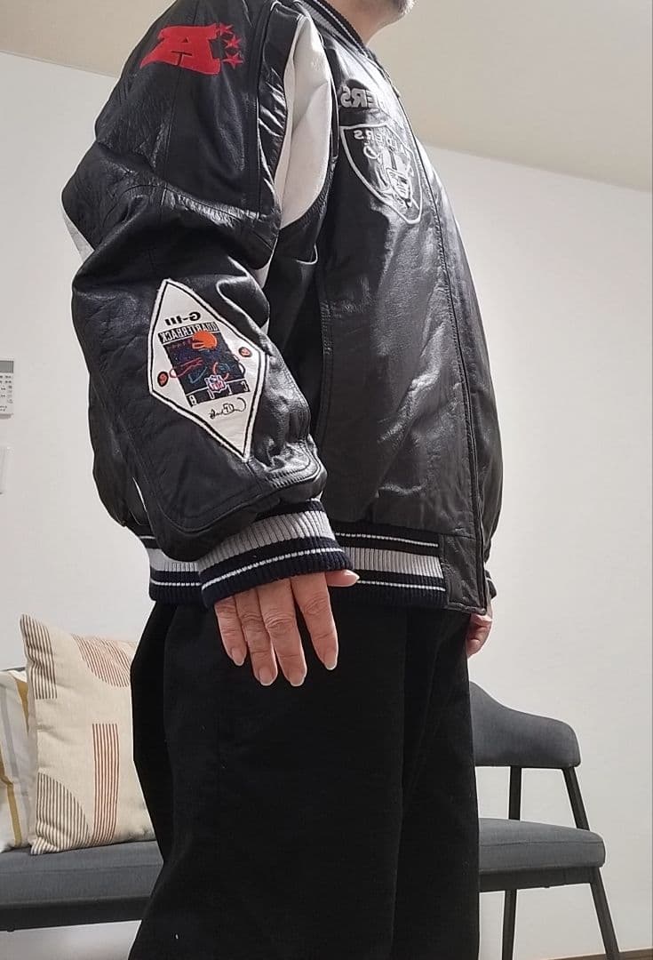 【超希少モデル】カールバンクス　レイダース刺繍　レザージャケットXL