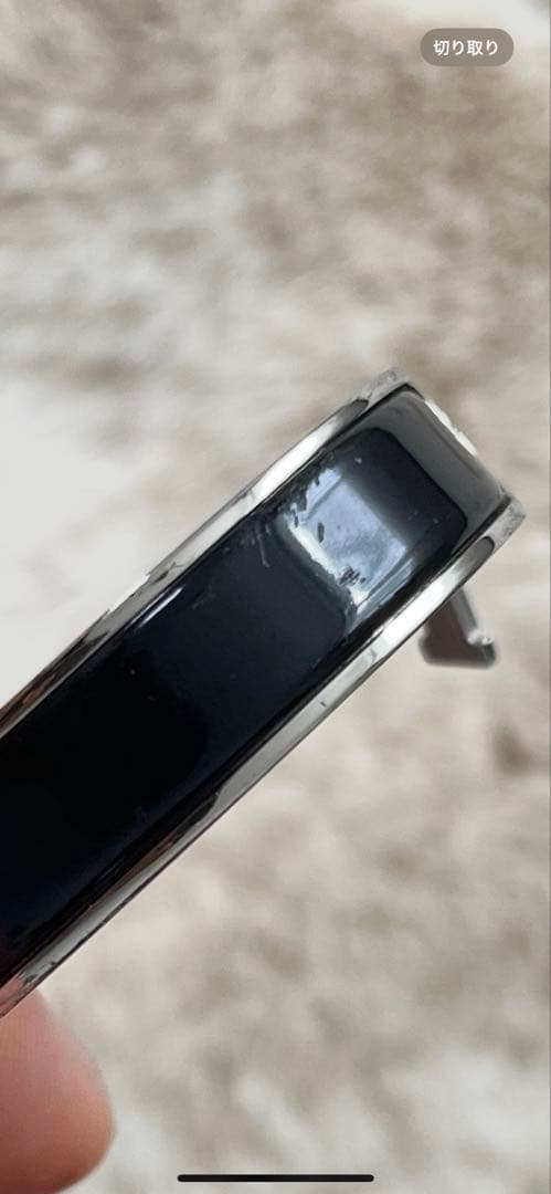 HERMES　エルメス　 ブレスレット クリックH　ブラック×シルバー