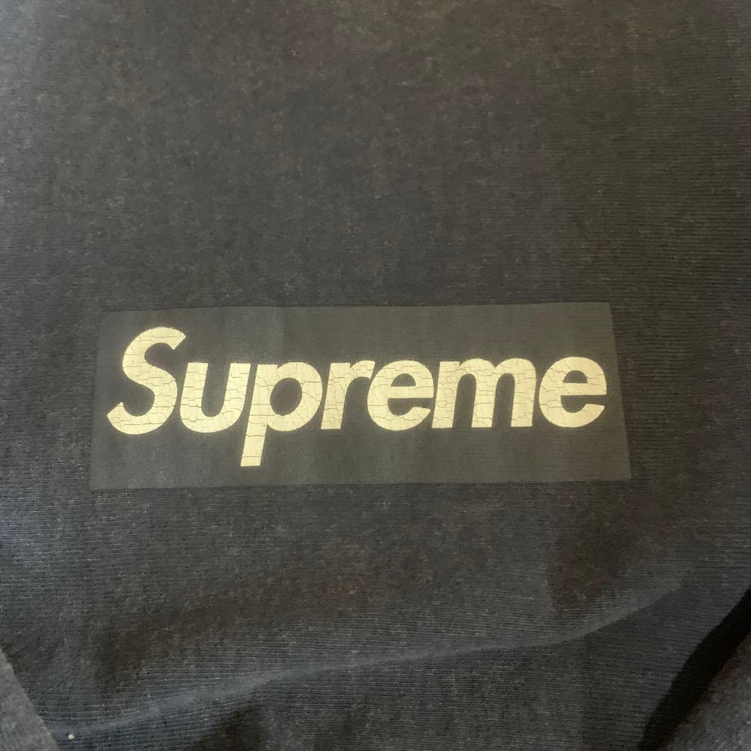 トップス Supreme Washed Box Logo Crewneck Navy M