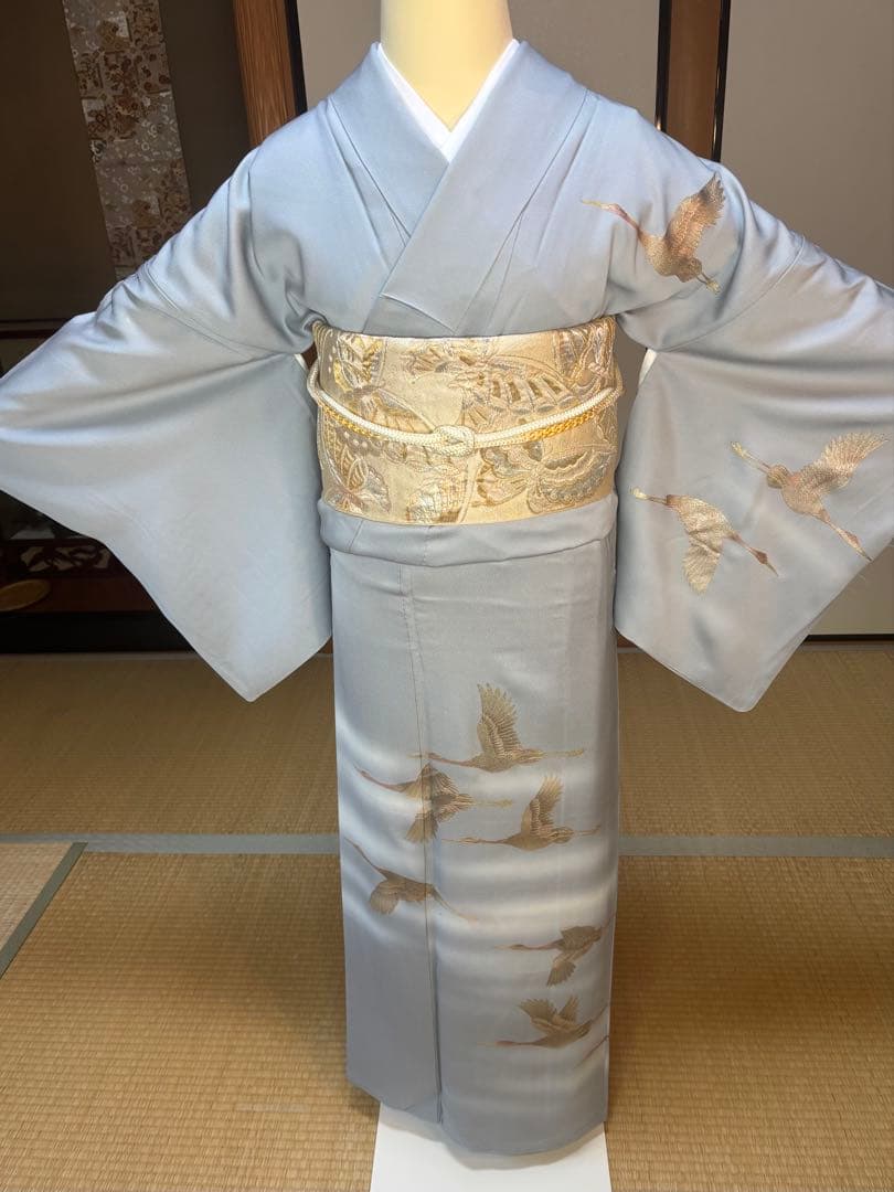 正絹訪問着　袋帯　２点セット