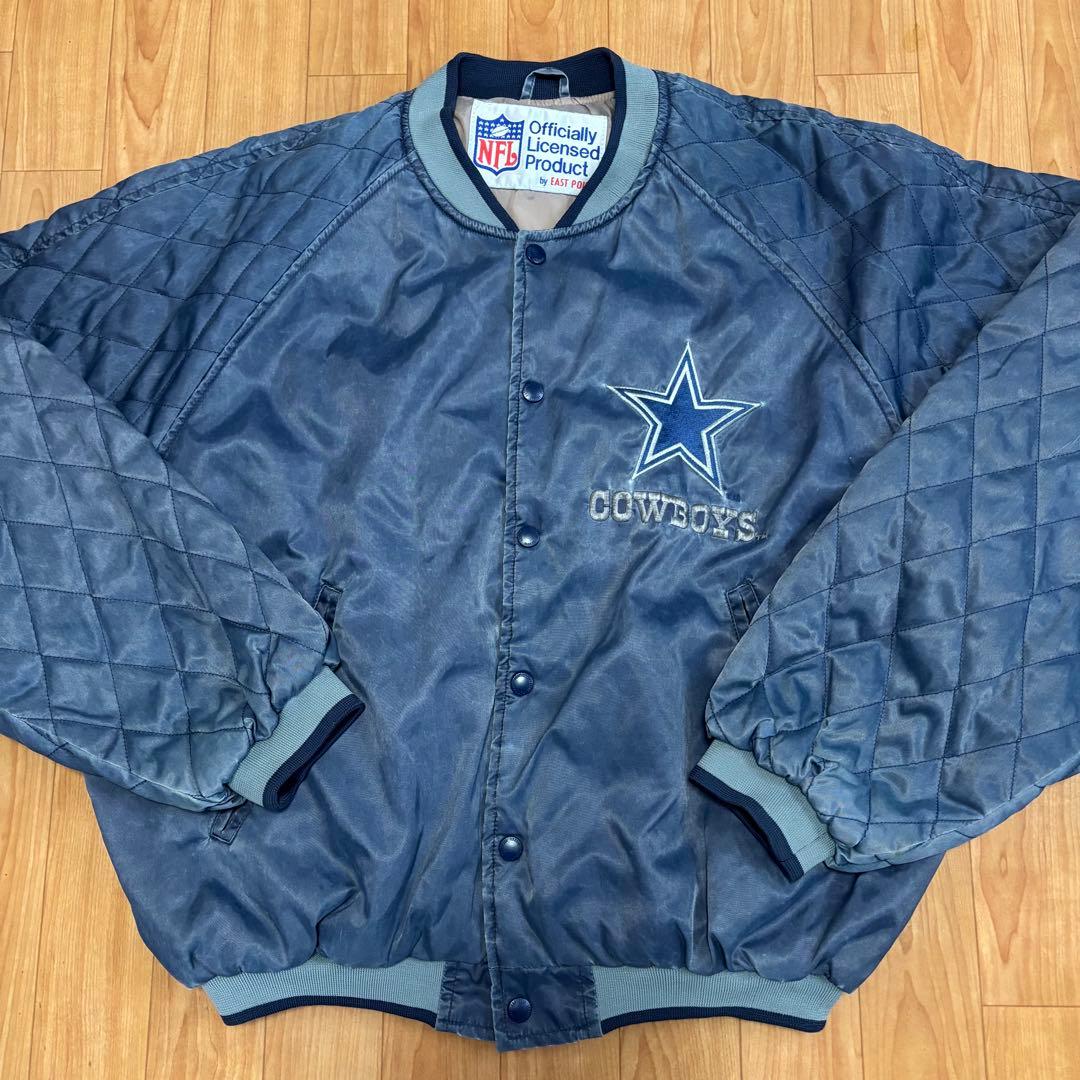 NFL カウボーイズ 刺繍ロゴ スタジャン XL相当 ナイロン ラグラン