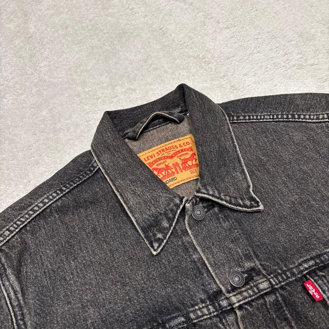 未使用級✨L リーバイス 72334先染めブラック デニムジャケット70506型