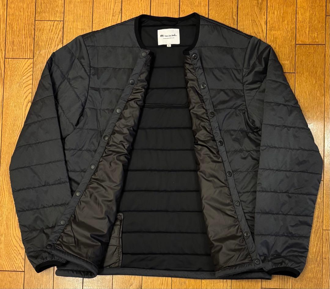 トラビスマシュー　中綿インナージャケット サイズL ブラック ノーカラー