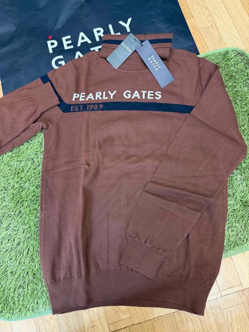 新品正規品【PG/4】パーリーゲイツ ハイネック長袖ニットカットソー