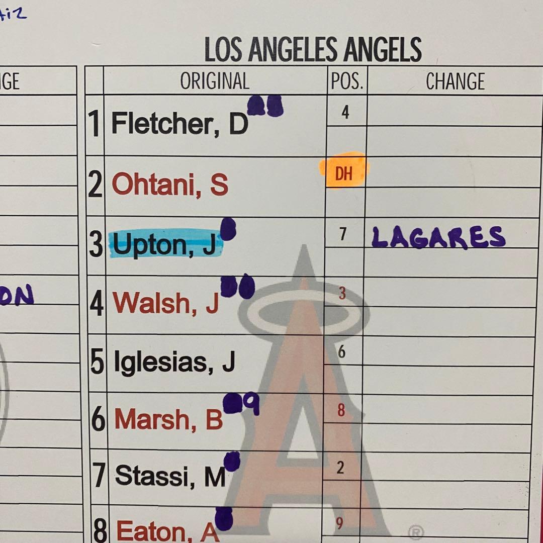 No.4【激レア】実使用品　大谷翔平　前田健太　ラインナップカード