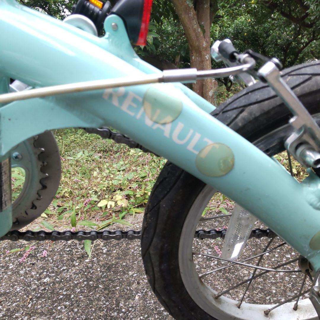RENAULT 折りたたみ自転車 水色