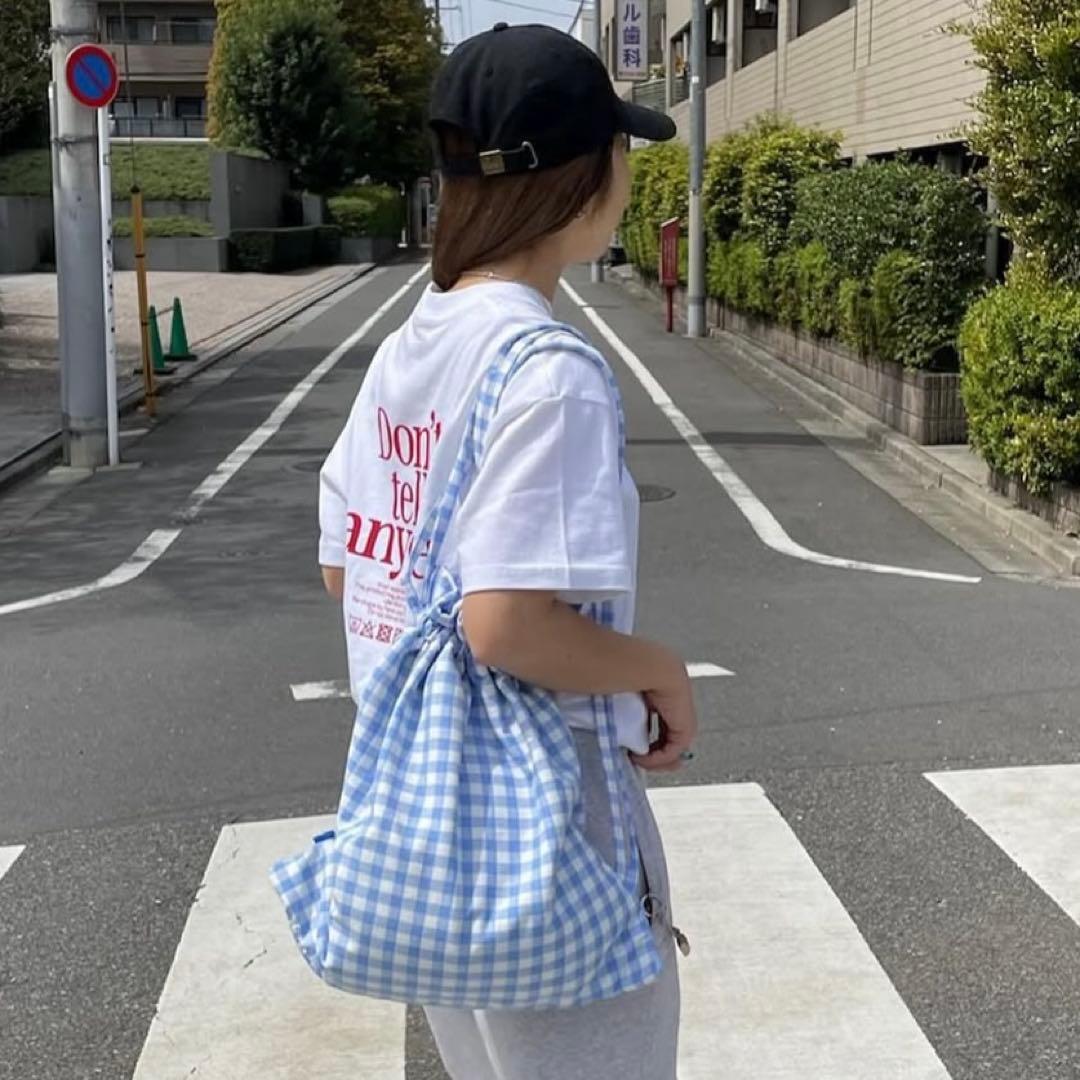 f*a様 yurika akutsu ユリカアクツ ワンアパ 水色チェックリュッ