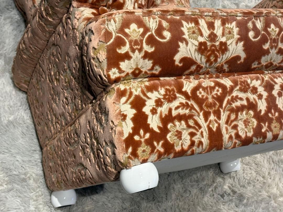 ソファ　ベロア　クラシック　金華山織　クラシカル　レッド　ヴィンテージ　IZ