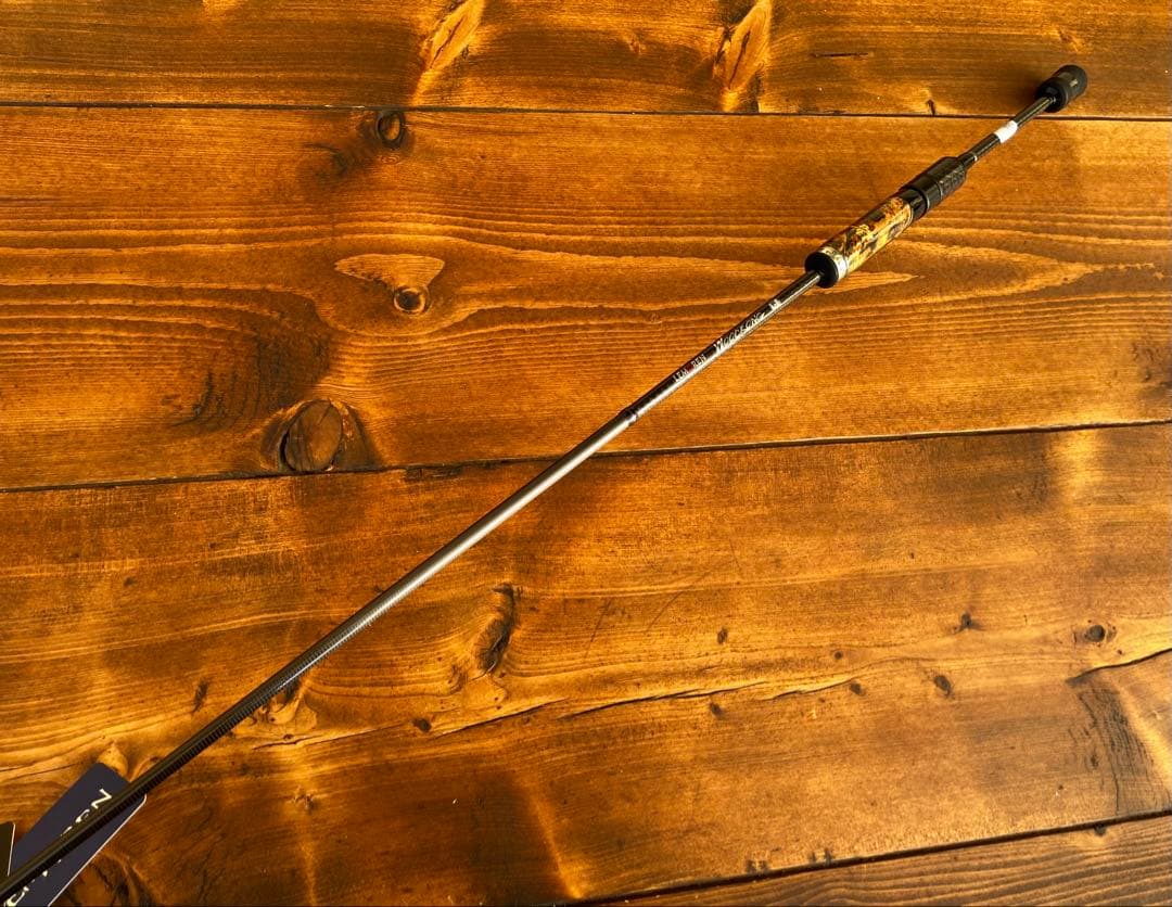 超軽量 カーボンロッド スピニング S662L バスロッド ウッドグリップ 渓流