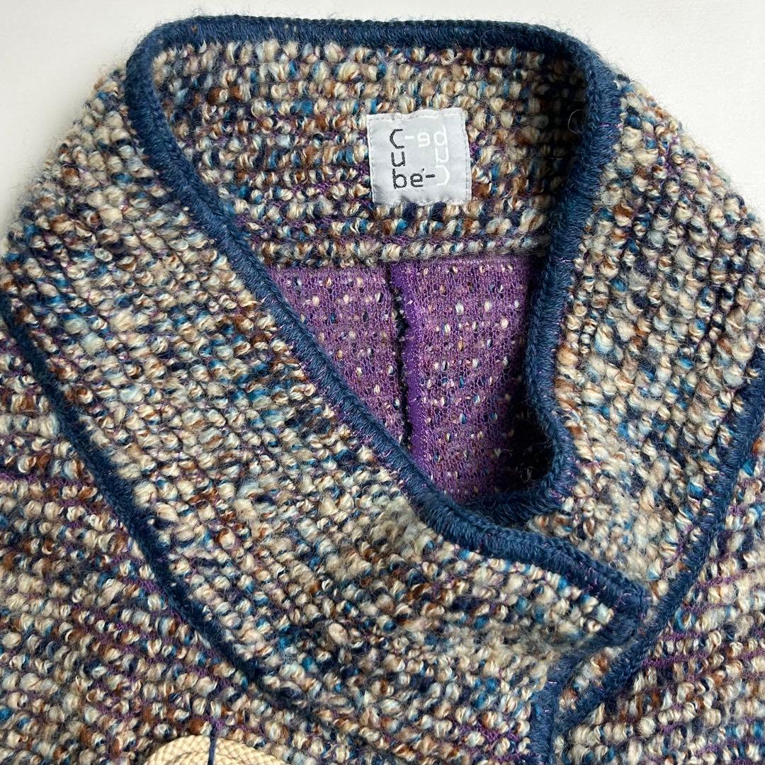 美品】キューブキューブ/センソユニコ/ケープコート/ウールポンチョ/38