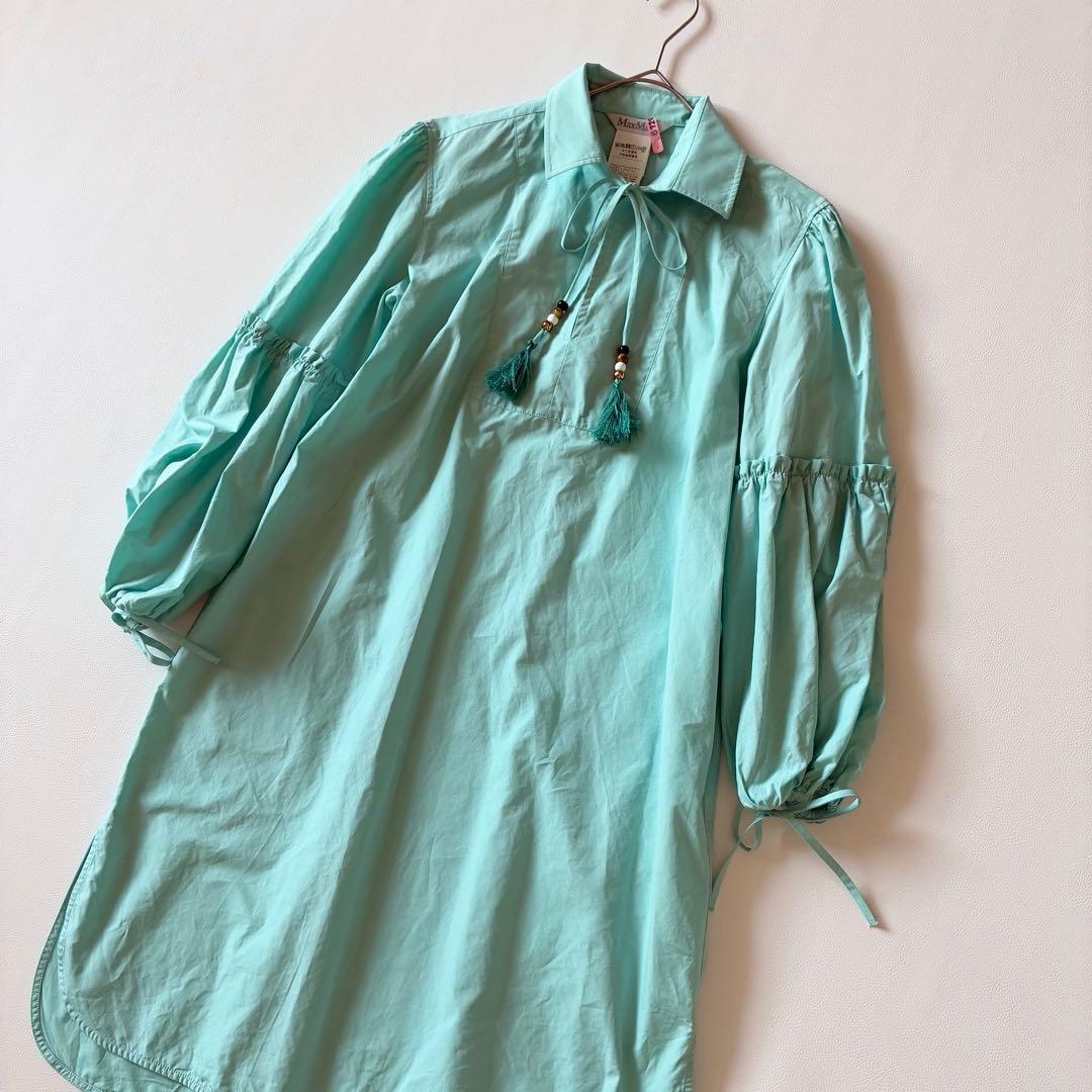 MaxMara　近年モデル　コットンドレス　シャツワンピース　白タグ　38