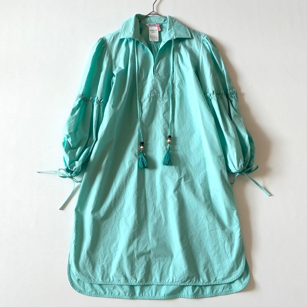 MaxMara　近年モデル　コットンドレス　シャツワンピース　白タグ　38