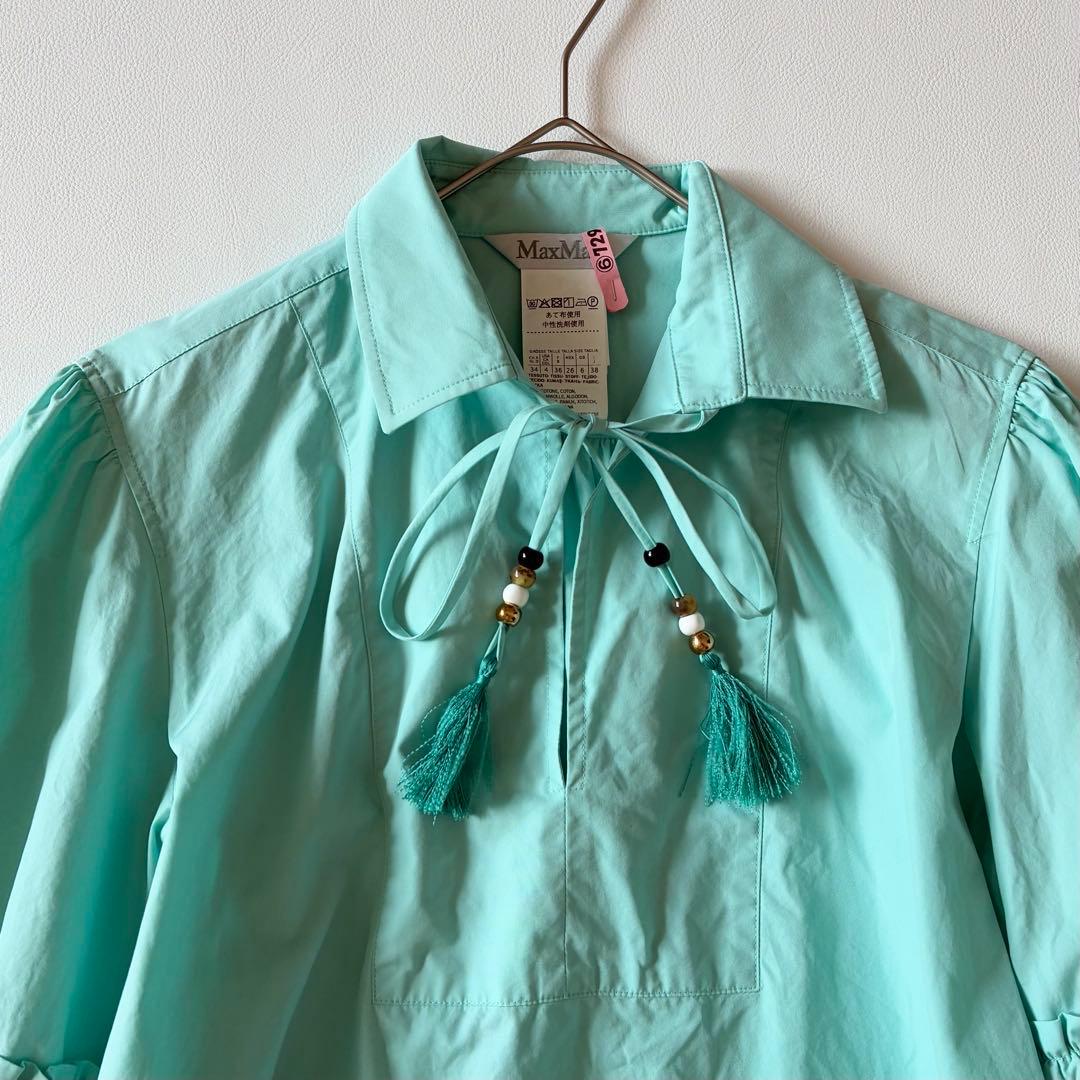 MaxMara　近年モデル　コットンドレス　シャツワンピース　白タグ　38