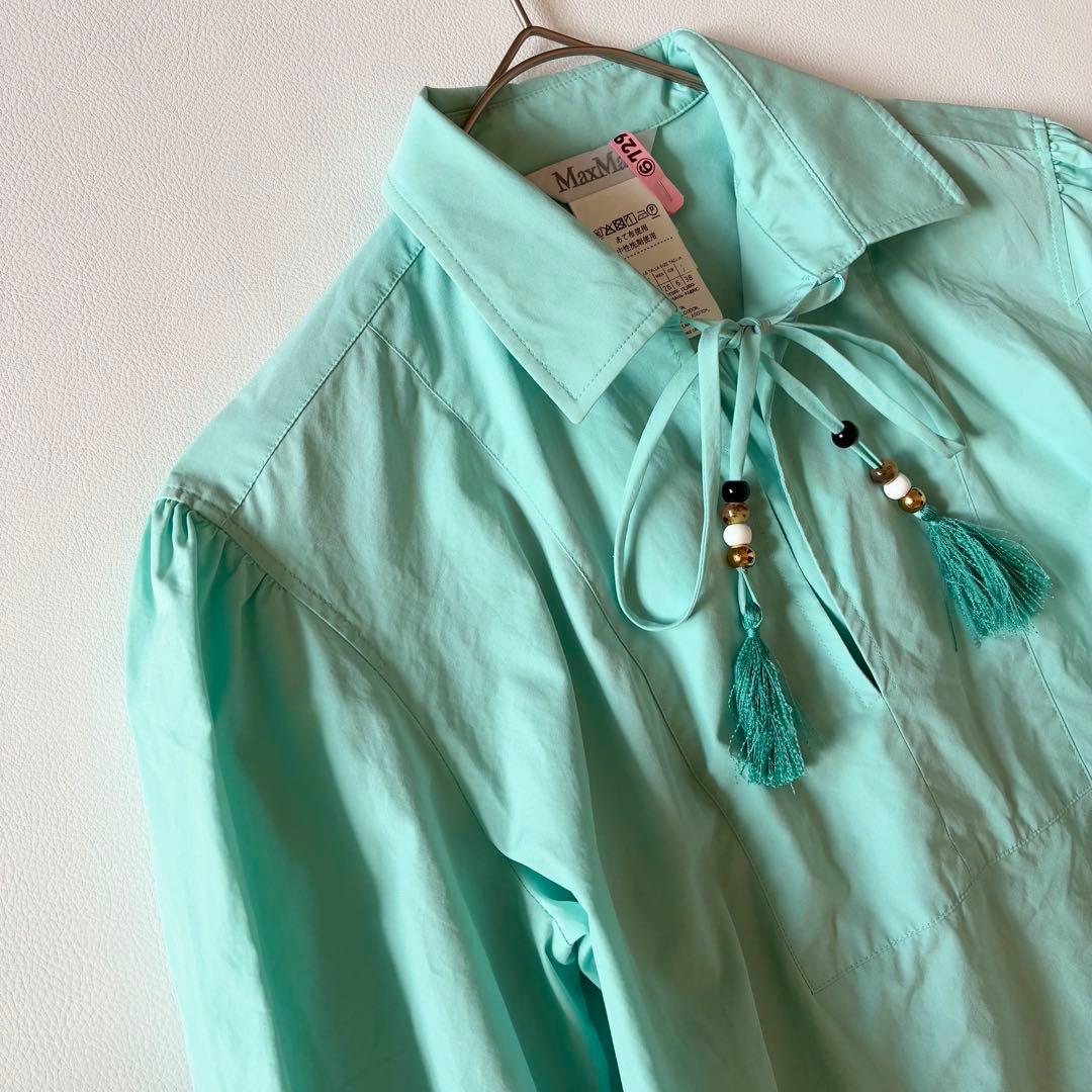 MaxMara　近年モデル　コットンドレス　シャツワンピース　白タグ　38