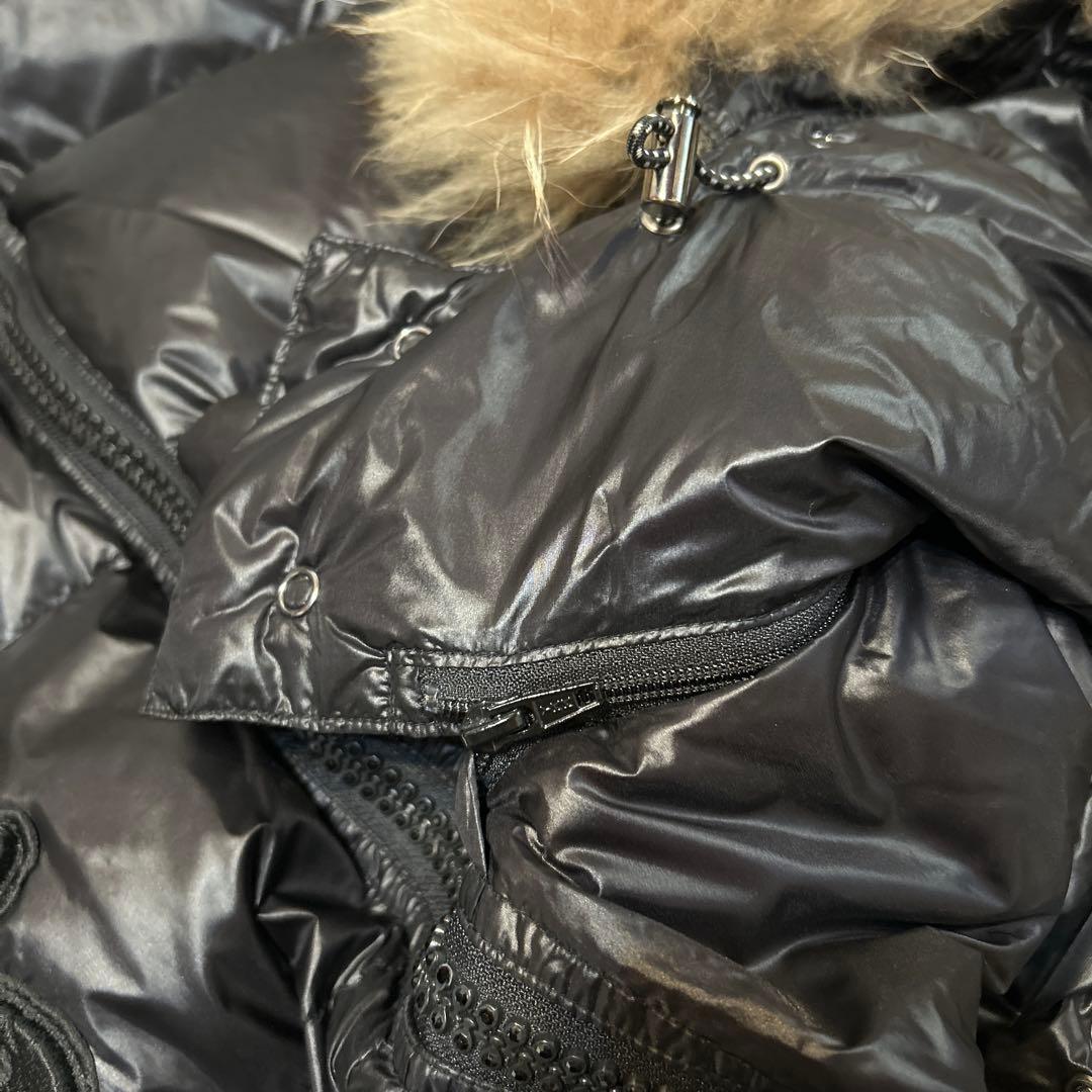 マークアンドロナ　ダウンベスト　黒　ブラック　ラクーンファー　ゴルフ　3way