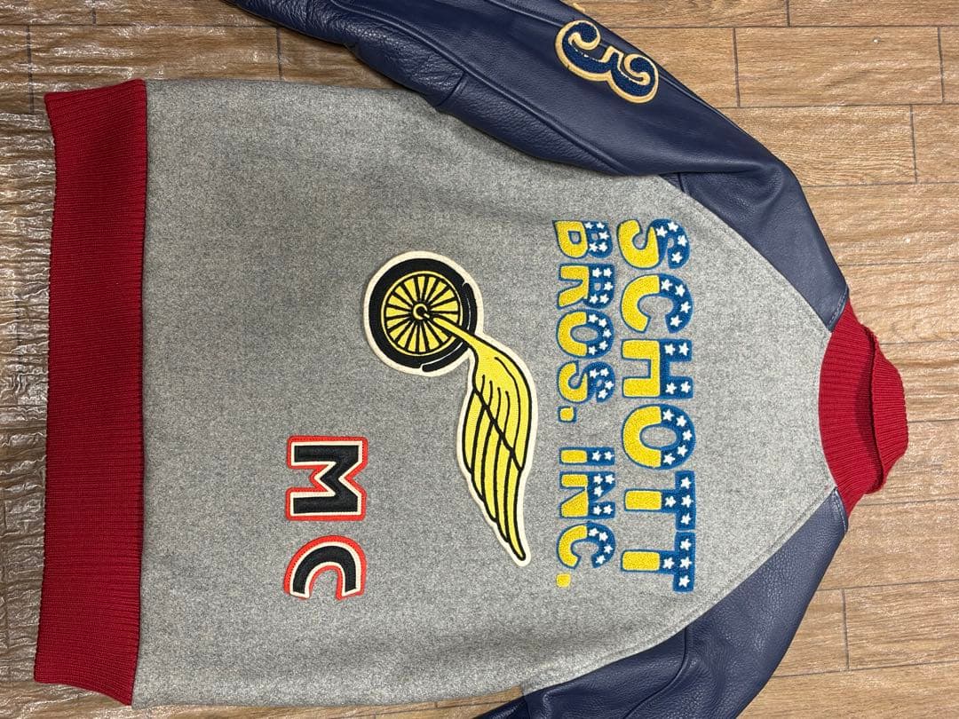 美品 schott ショット スタジャン Lサイズ