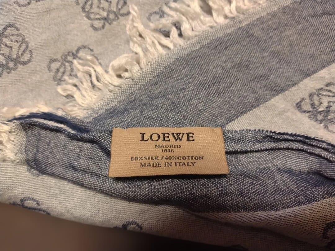 ロエベ【LOEWE】アナグラム ストール シルク×コットン