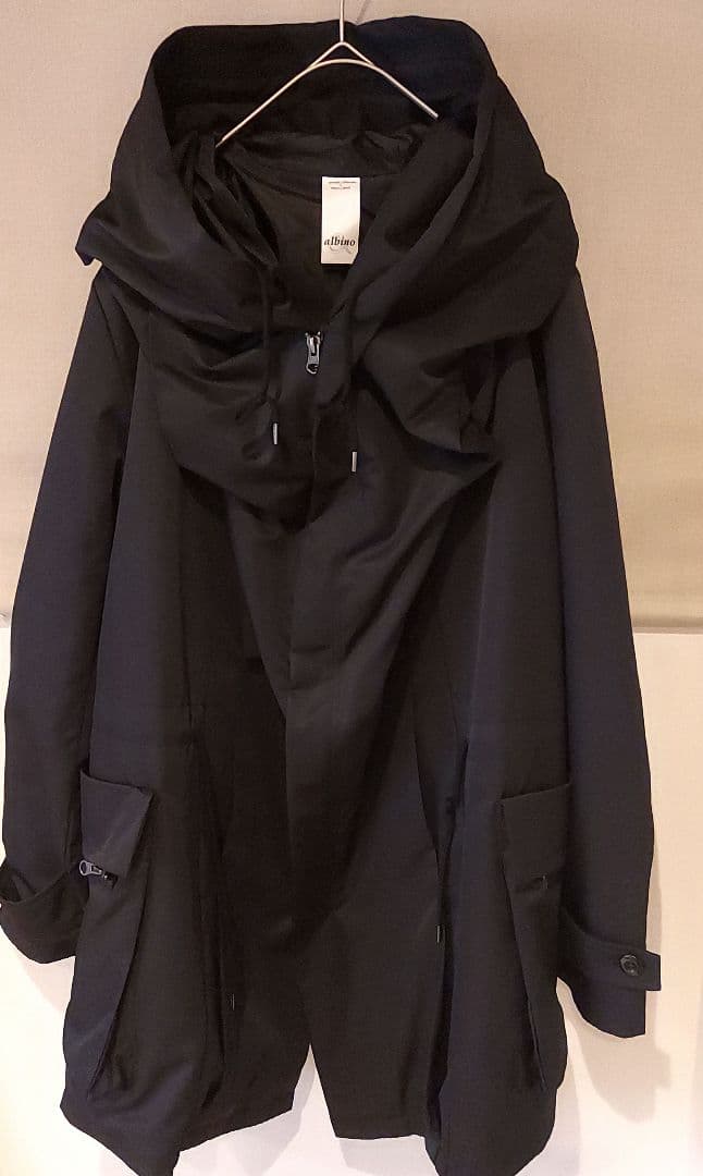 albino 男女兼用 ビックフードバルーンモッズコート