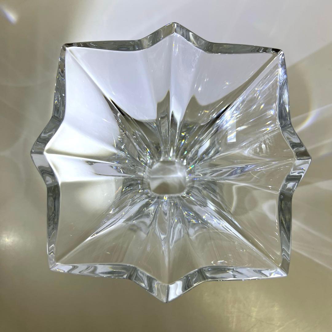 ☆洋3 バカラ 大花瓶 共箱 高さ約20㎝ 東Y7-1020④