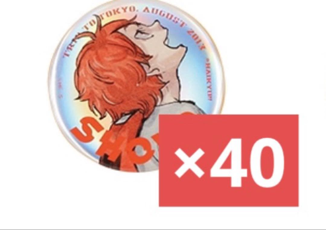 ジャンプ giga ハイキュー メタリック 缶バッジ 日向翔陽 40枚 - メルカリ