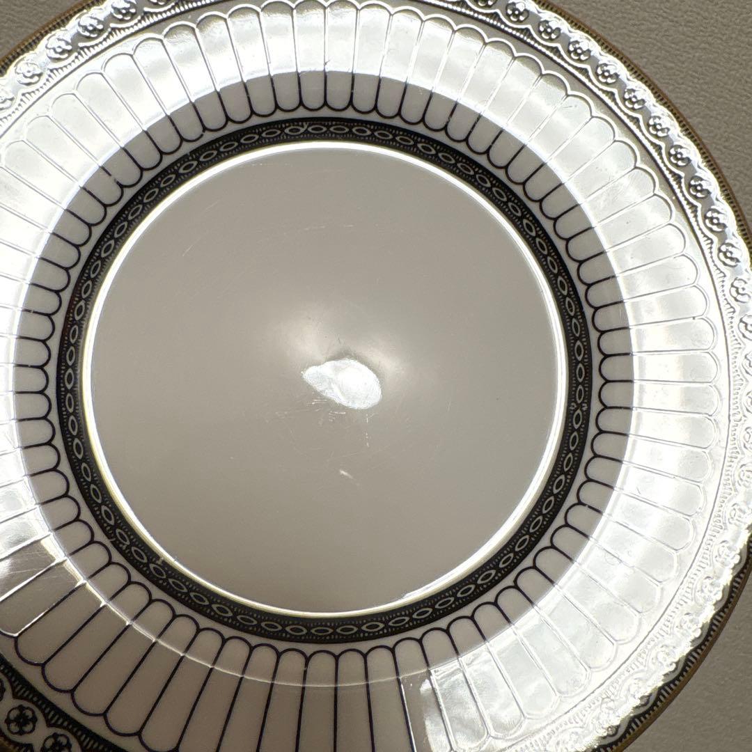 ウェッジウッド　コロネード　ブラック　デザートプレート　15.5cm