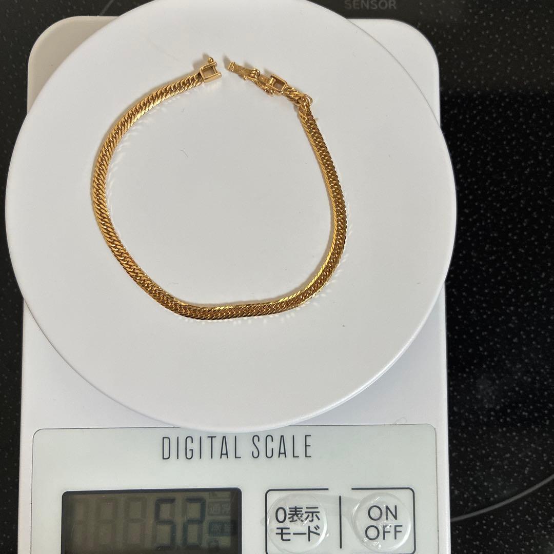 喜平ブレスレット　K18 8面トリプル　5.2g