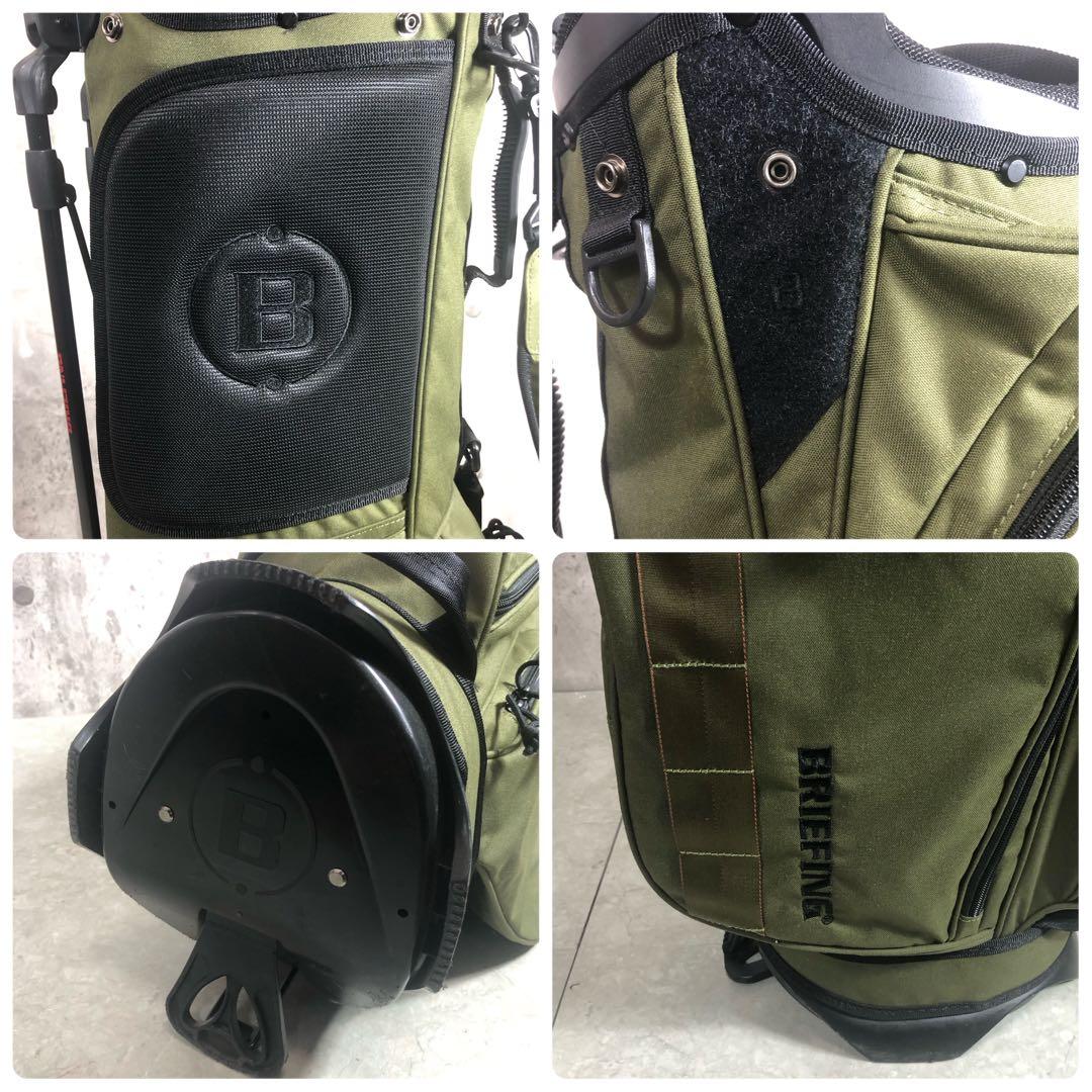 BRIEFING　キャディバッグ　スタンド式　オリーブ　5分割　直営店限定品