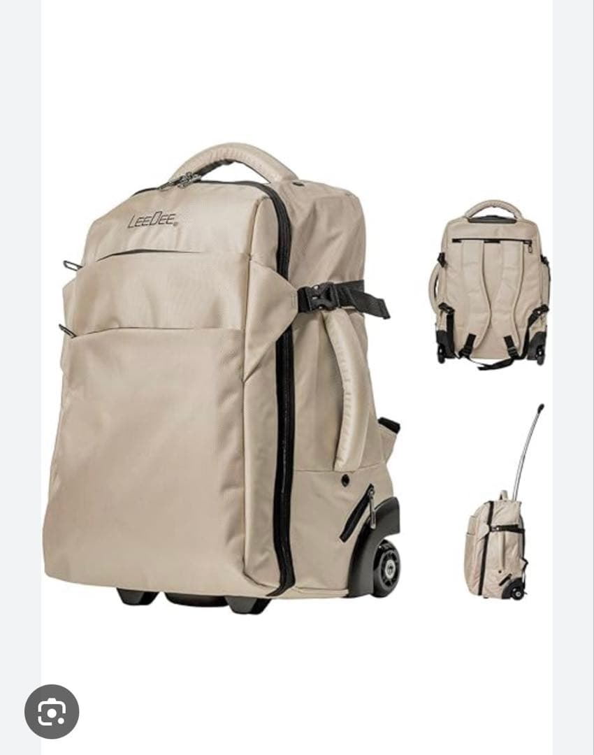 LeeDee キャリー付きリュック　ベージュ
