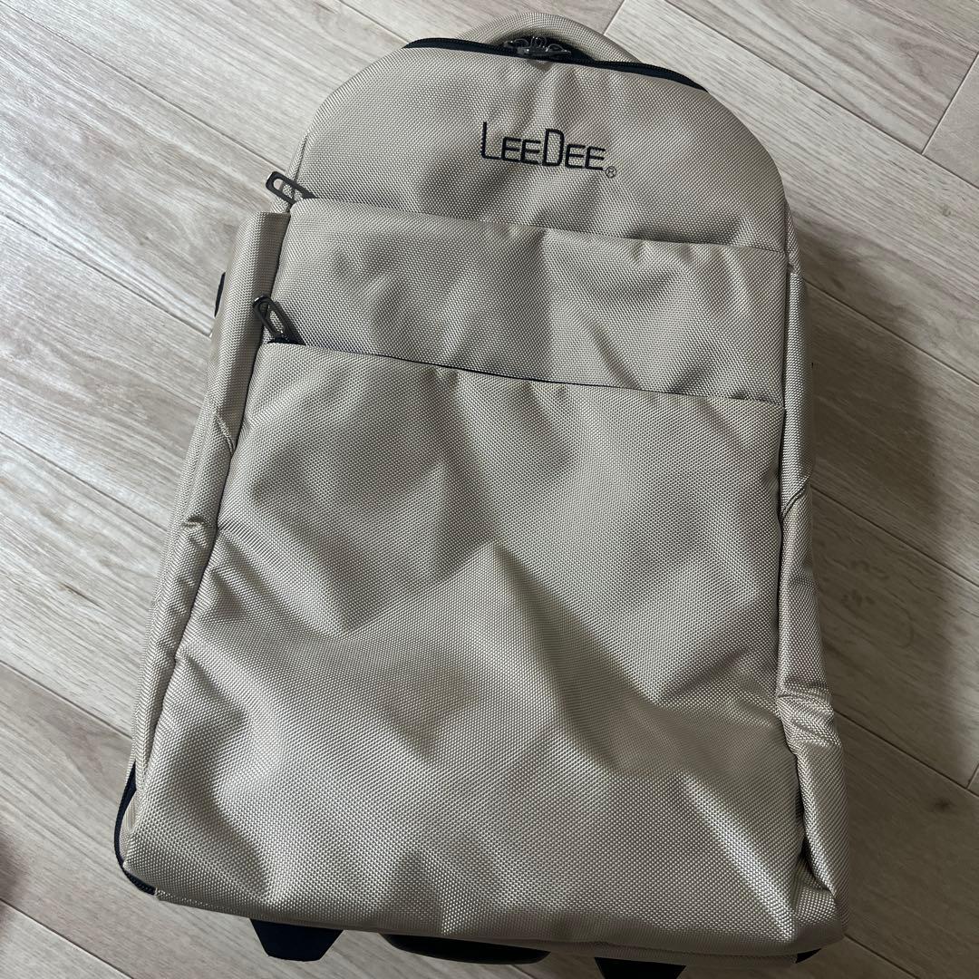 LeeDee キャリー付きリュック　ベージュ