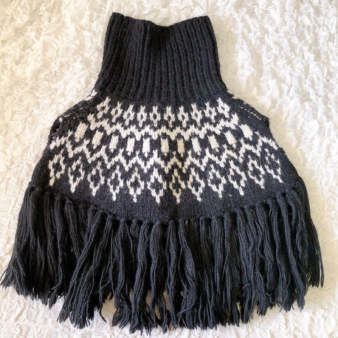 【美品】HYKE NORDIC SWEATER CAPE ノルディック ケープ