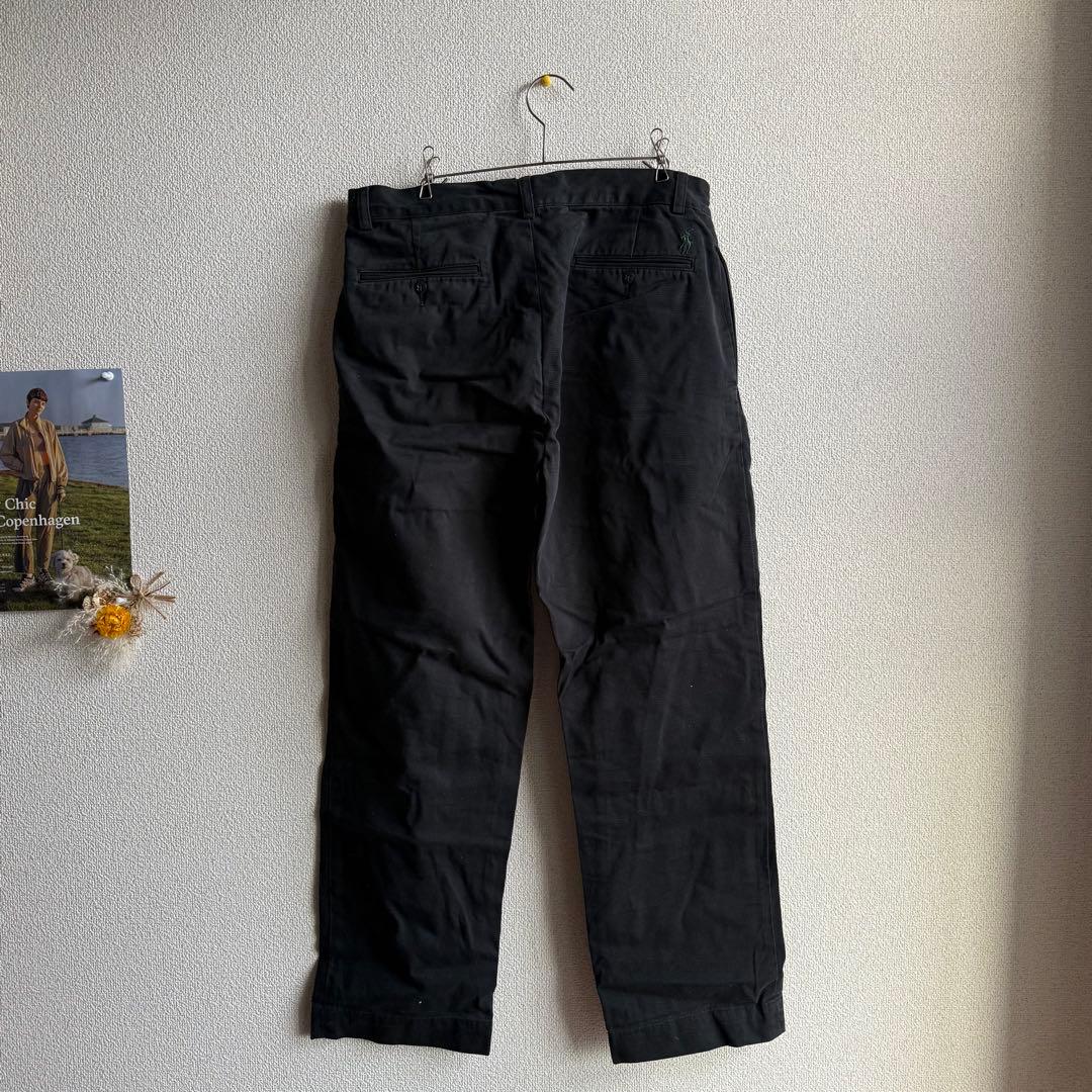 ポロ バイ ラルフローレン　2タック　ポロチノ　チノパン　古着　ブラック