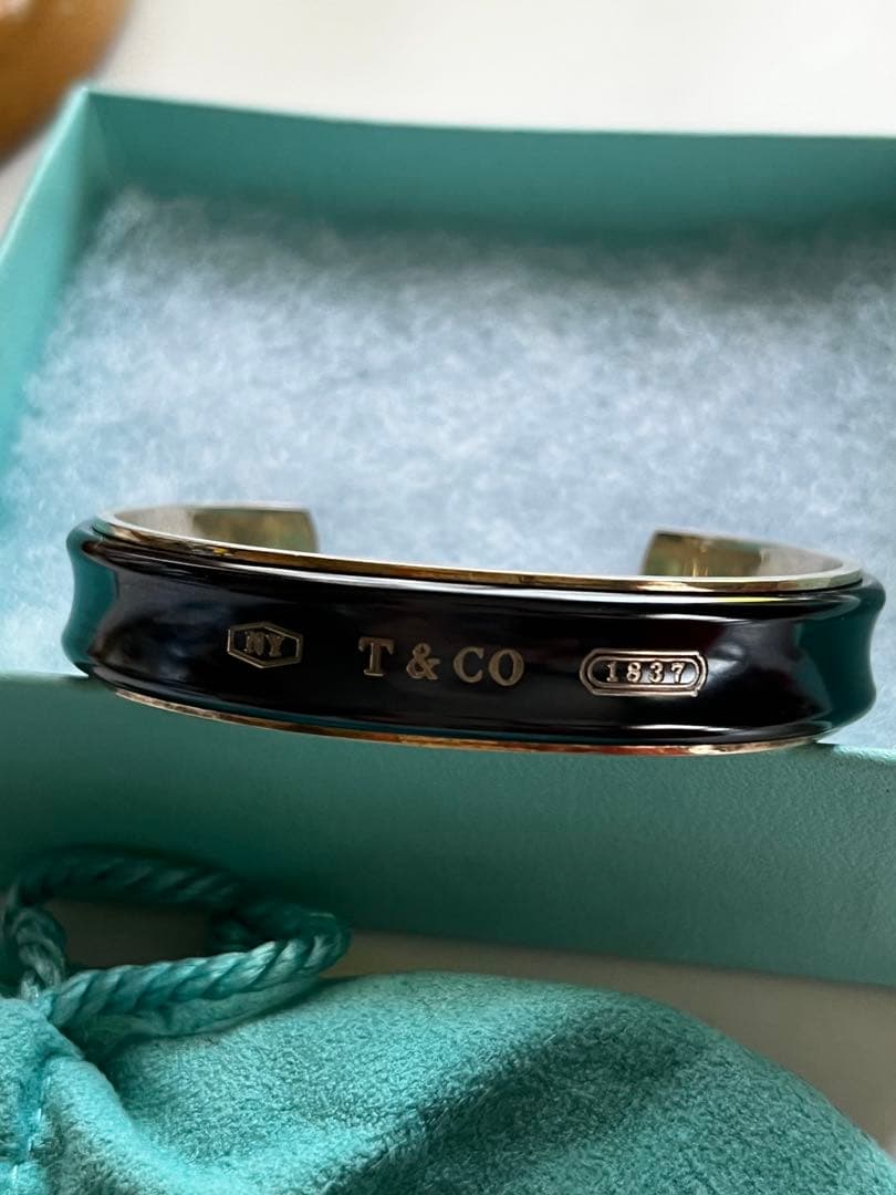 Tiffany & Co. ティファニー1837 カフ シルバー&チタンバングル