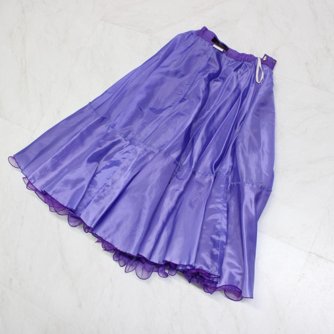 【美品 日本製社交ダンス衣装】上下セット SEKINE 紫 かわいい 上品