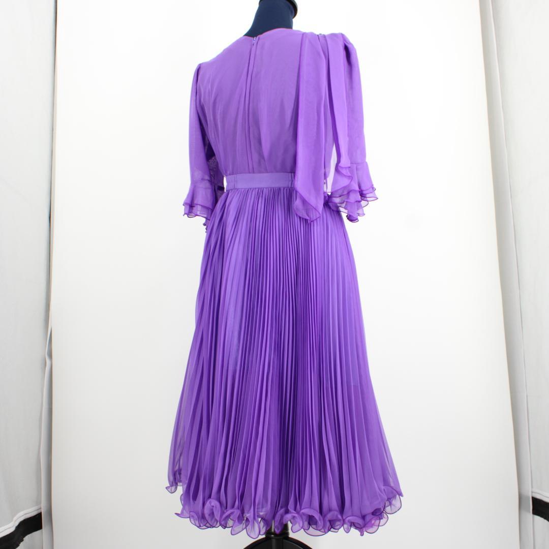 【美品 日本製社交ダンス衣装】上下セット SEKINE 紫 かわいい 上品