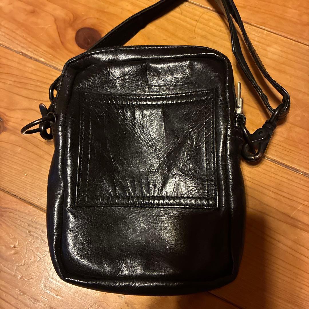 【値下げしました】PORTER 黒 レザー ショルダーバッグ