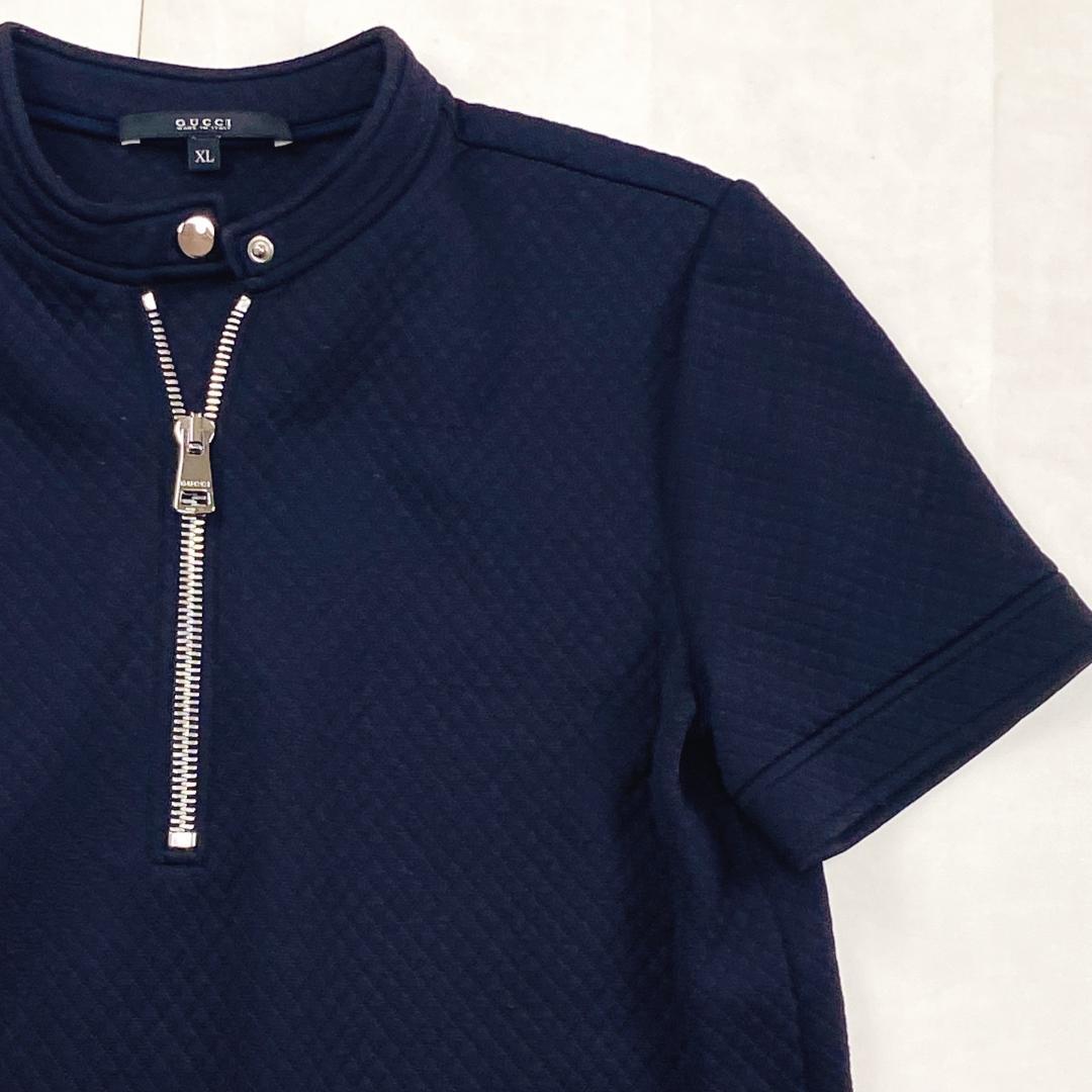 美品 ストレッチ GUCCI キルティング ロゴジップ ワンピース