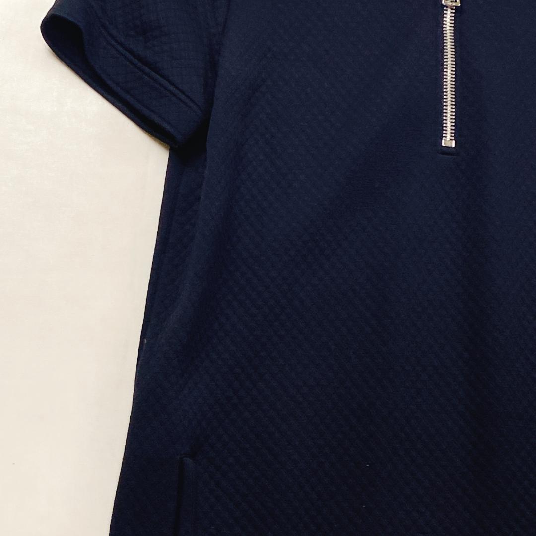 美品 ストレッチ GUCCI キルティング ロゴジップ ワンピース