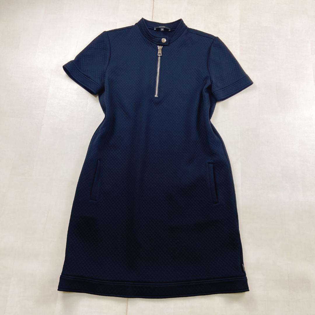 美品 ストレッチ GUCCI キルティング ロゴジップ ワンピース