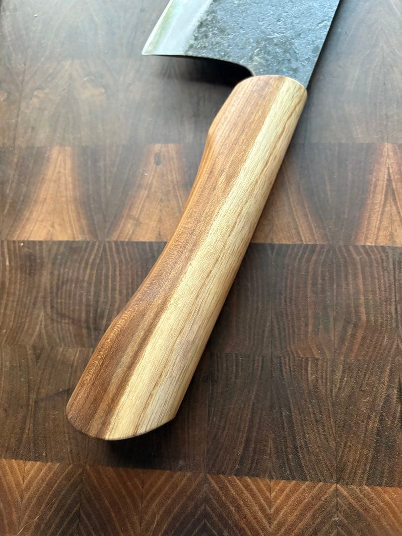 土佐打刃物 黒鳥鍛造工場 220mm 切付　クリーバー　包丁　青紙　アウトドア