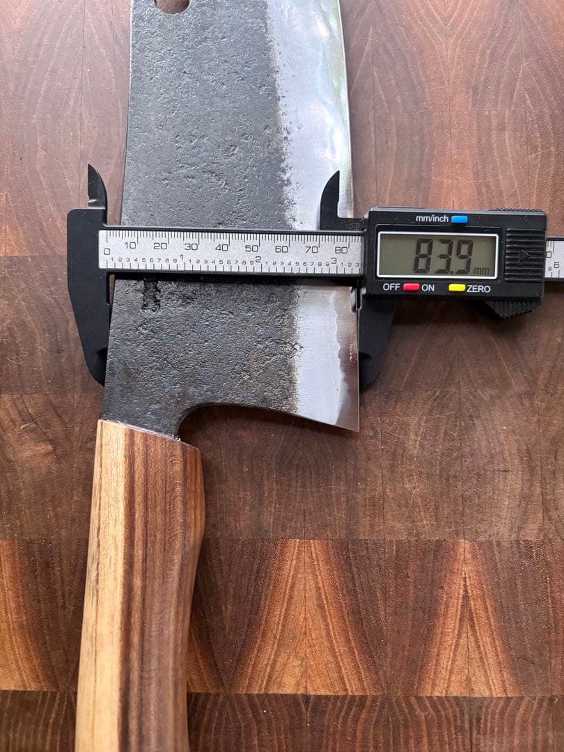 土佐打刃物 黒鳥鍛造工場 220mm 切付　クリーバー　包丁　青紙　アウトドア