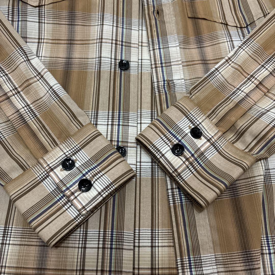 SAINT LAURENT PARIS 14ssオンブレ チェックシャツ 37